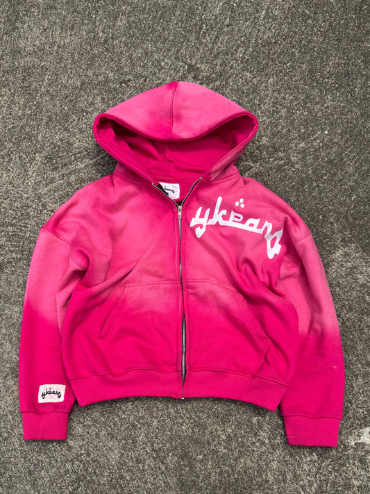 YKPARO PINK FADED ZIPUP
